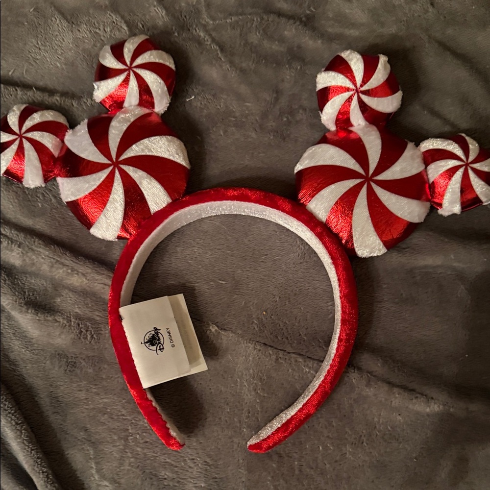 Disney Red and White Peppermint Ears Headband